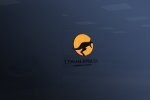 画像11: 夕日を背に飛ぶカンガルーのロゴ (11)
