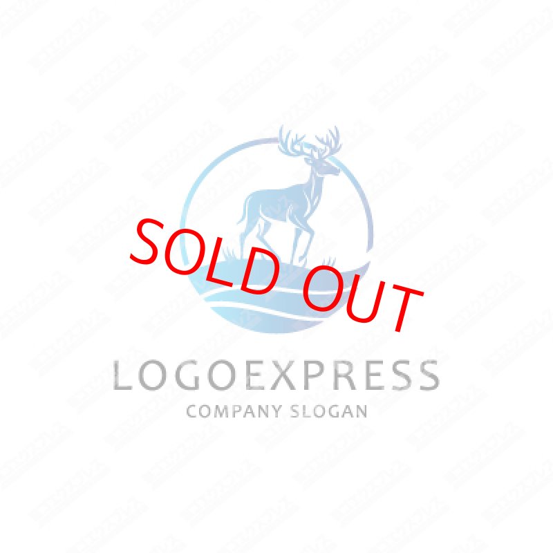 画像4: 牡鹿の雄大なロゴ (4)