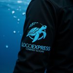 画像5: 海とウミガメと魚群のロゴ (5)