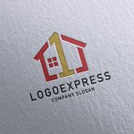 画像13: 唯一無二の住まいを届ける、数字の1と家を組み合わせたロゴ (13)