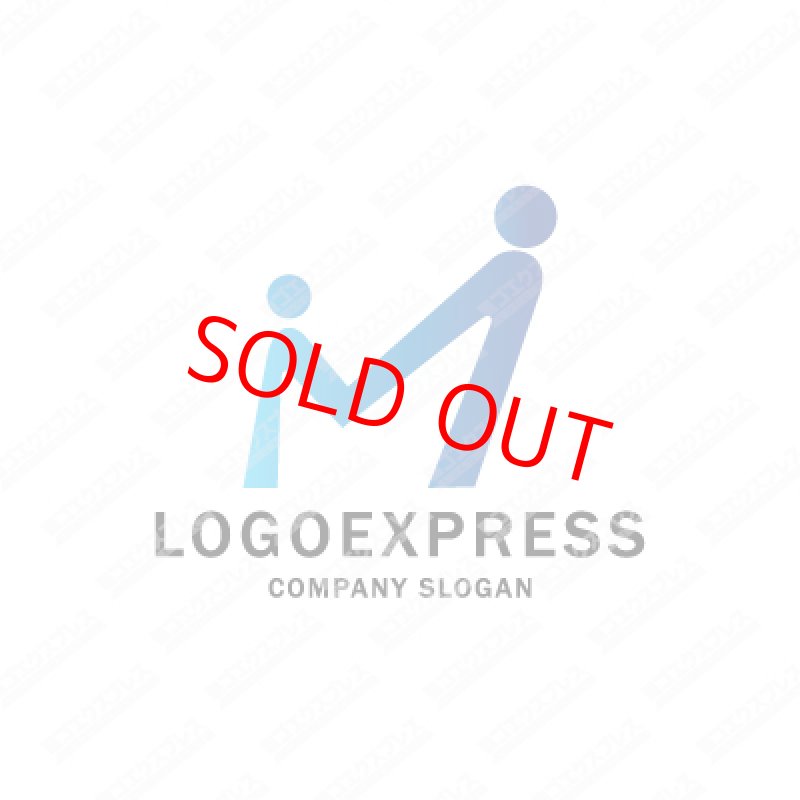 画像3: Mと手をつなぐ人のロゴ (3)