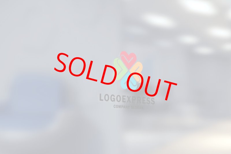 画像5: ハートの四つ葉のクローバー風のロゴ (5)