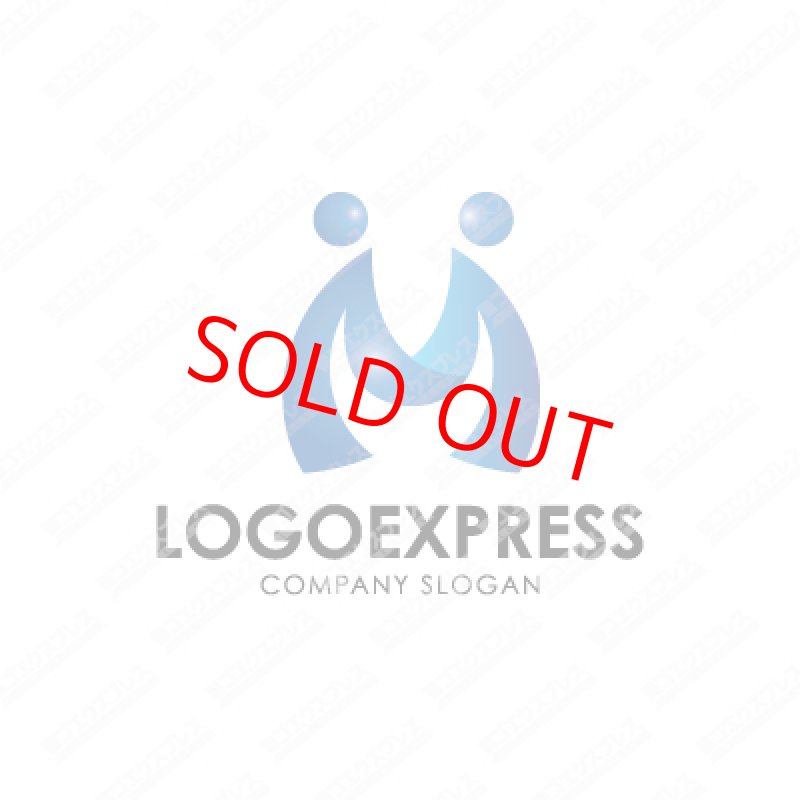 画像3: Mと握手する人のロゴ (3)