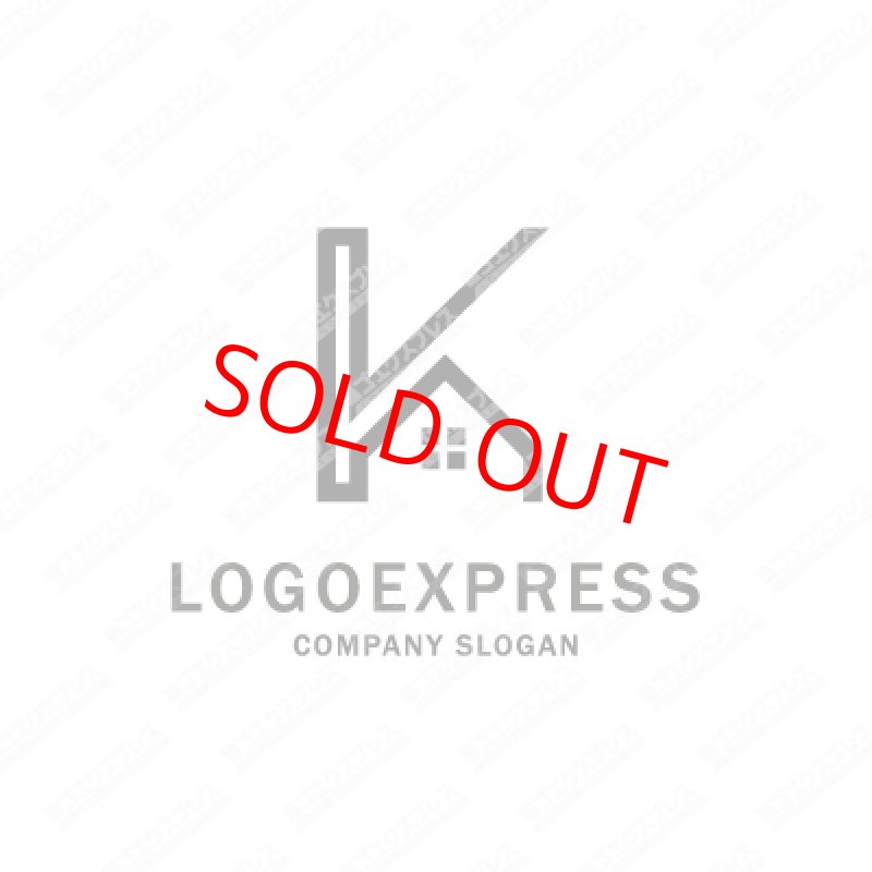 画像4: 木とKをモチーフにした線と家のシンプルでスタイリッシュなロゴ (4)