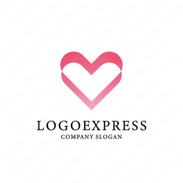 ハートとリボンのロゴ
