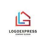 画像3: LとGと家をモチーフにしたきれいなデザインのロゴ (3)