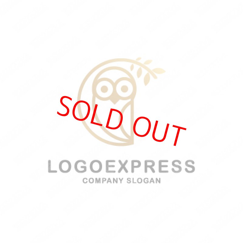 画像4: フクロウのシンプルなロゴ (4)