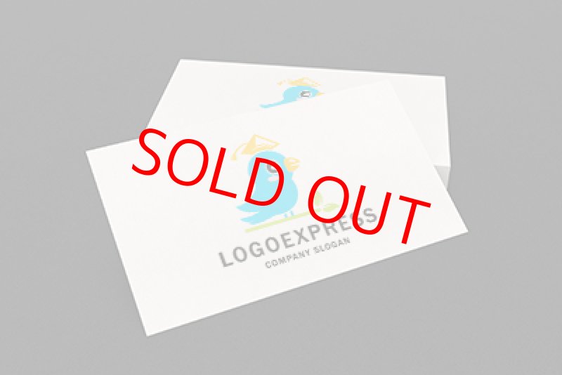 画像10: 勉強する鳥の可愛らしいロゴ (10)