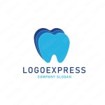 画像1: 歯のフラットデザインのロゴ (1)