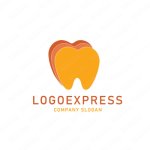 画像3: 歯のフラットデザインのロゴ (3)