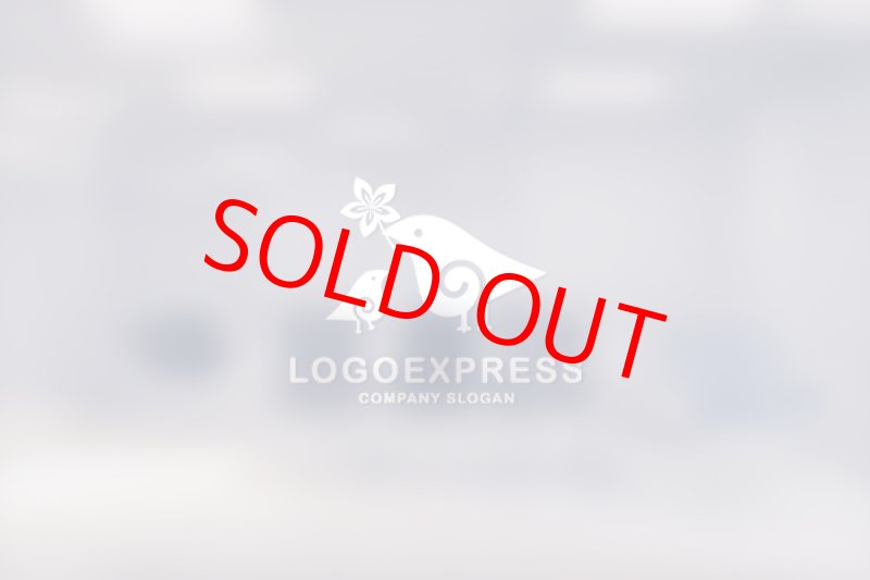 画像14: 親子の鳥と花の可愛いロゴ (14)