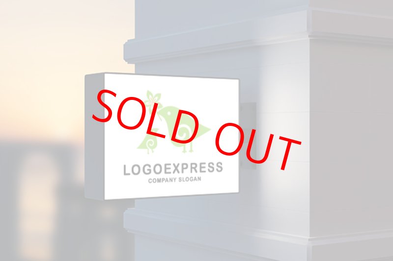 画像9: 親子の鳥と花の可愛いロゴ (9)