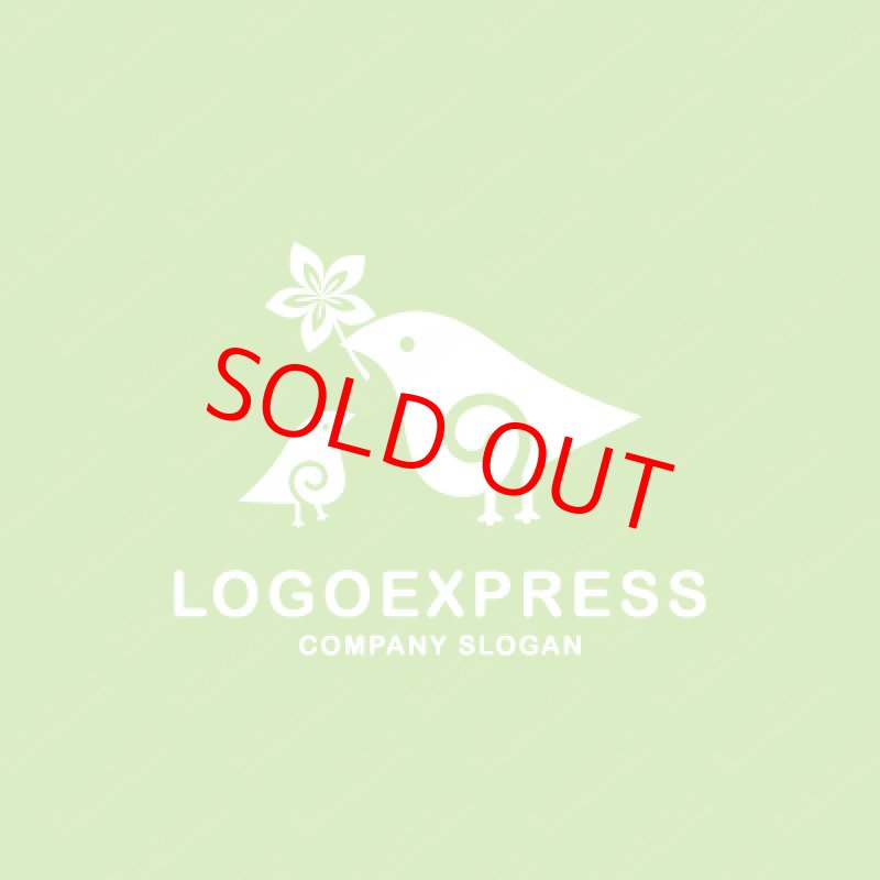 画像4: 親子の鳥と花の可愛いロゴ (4)