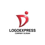 画像1: 3DのD文字のロゴ (1)