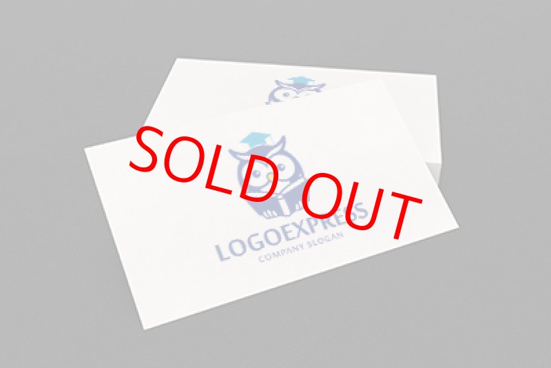 画像10: フクロウと卒業帽子の教育のロゴ (10)