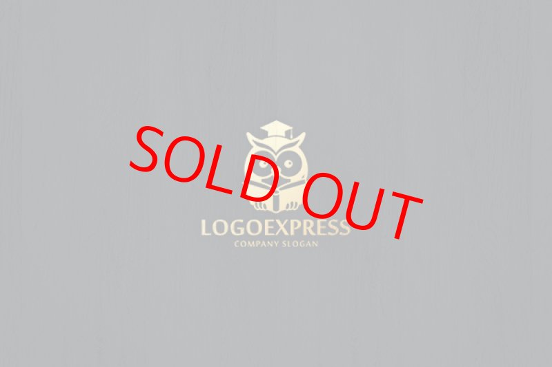 画像13: フクロウと卒業帽子の教育のロゴ (13)