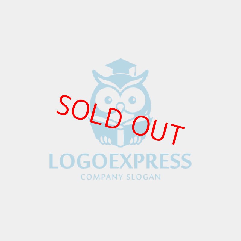 画像4: フクロウと卒業帽子の教育のロゴ (4)