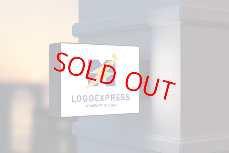 画像9: Mと稲妻のスピード感と力強さのロゴ (9)