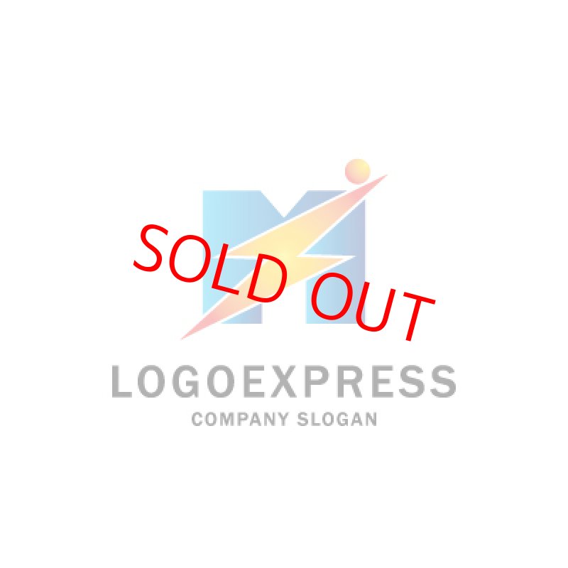 画像3: Mと稲妻のスピード感と力強さのロゴ (3)