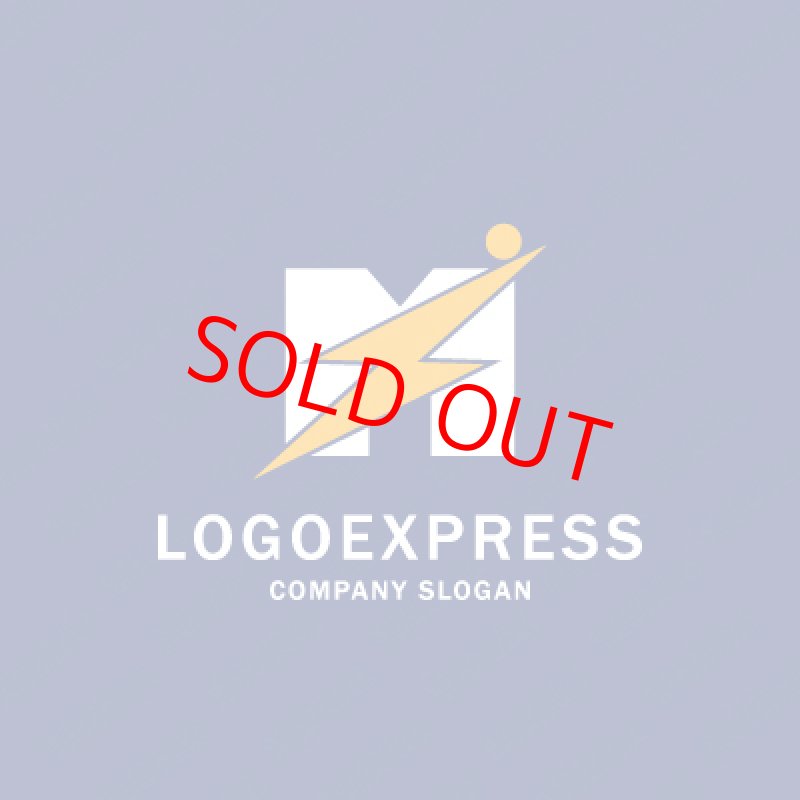 画像4: Mと稲妻のスピード感と力強さのロゴ (4)