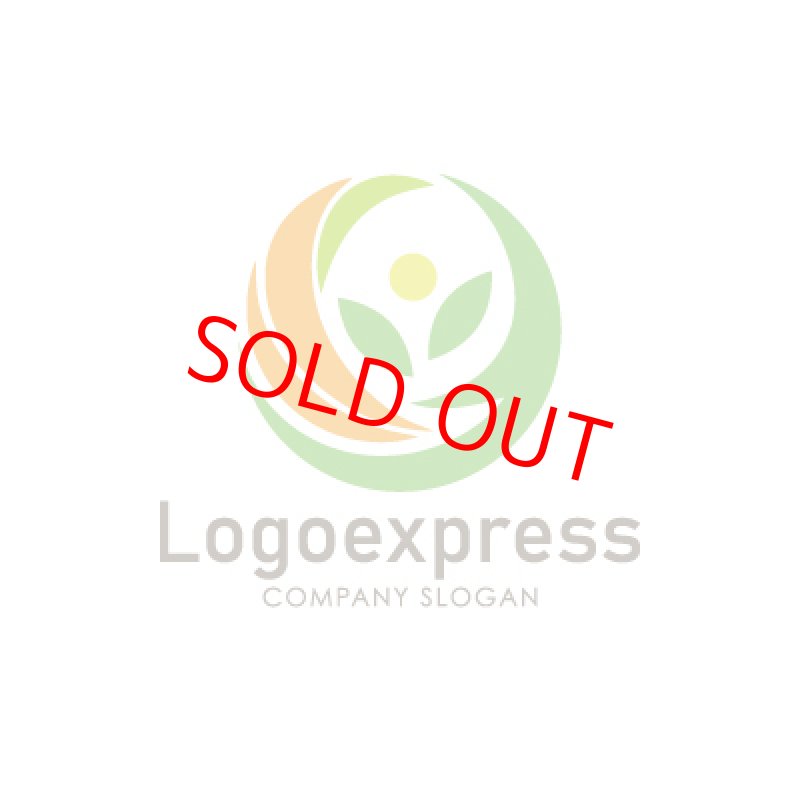 画像1: 緑とオレンジの人のロゴ (1)