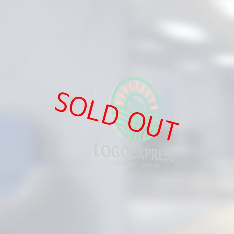 画像5: 太陽と植物の成長のロゴ (5)