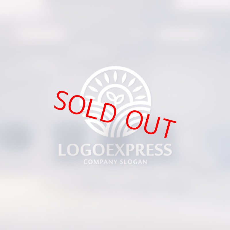 画像14: 太陽と植物の成長のロゴ (14)