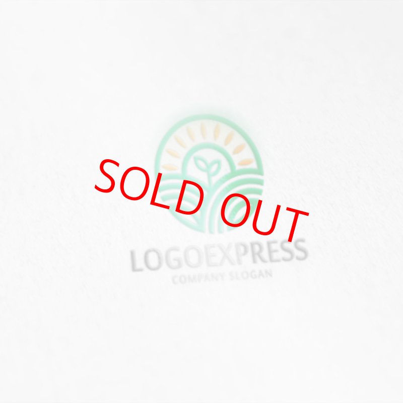 画像6: 太陽と植物の成長のロゴ (6)