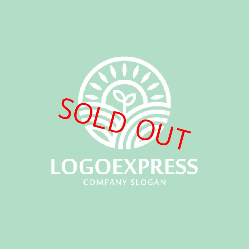 画像4: 太陽と植物の成長のロゴ (4)