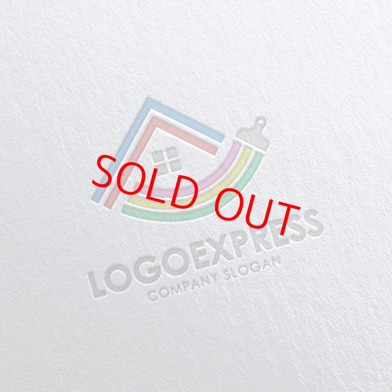 画像16: カラフルなペイントハウスロゴ (16)