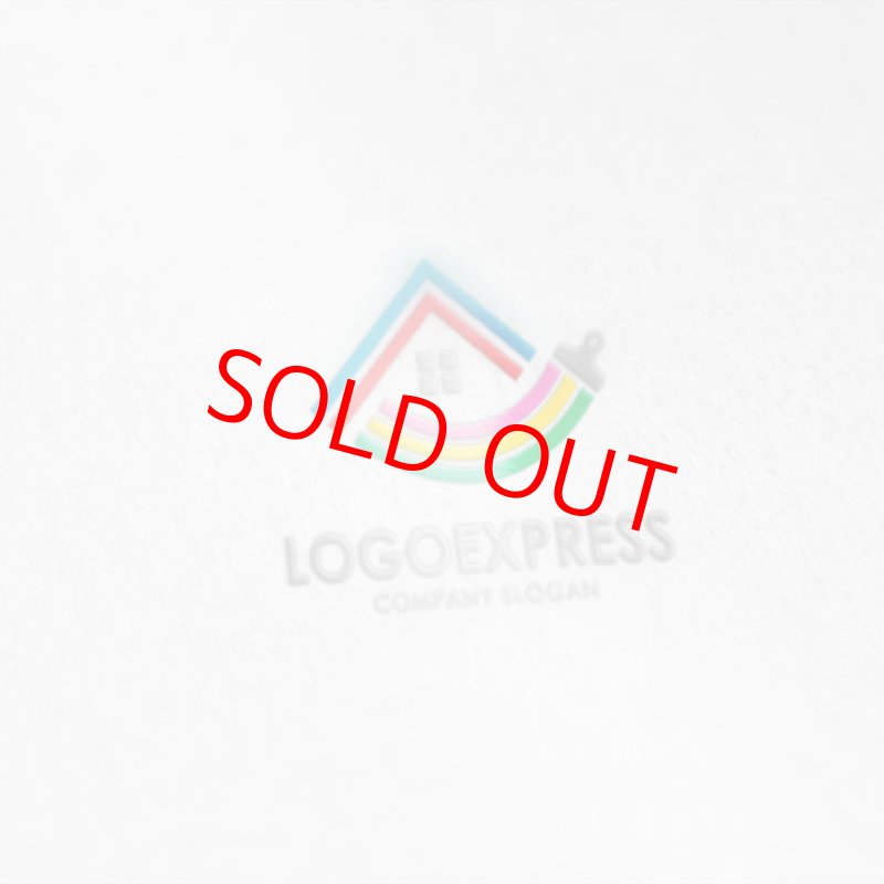 画像6: カラフルなペイントハウスロゴ (6)