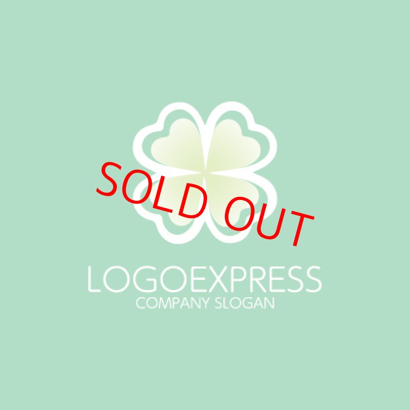 画像4: 幸せの四葉のクローバーロゴ (4)