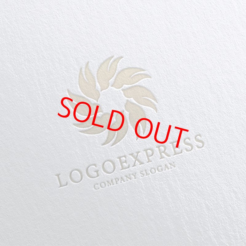 画像16: 葉っぱの抽象的なロゴ (16)