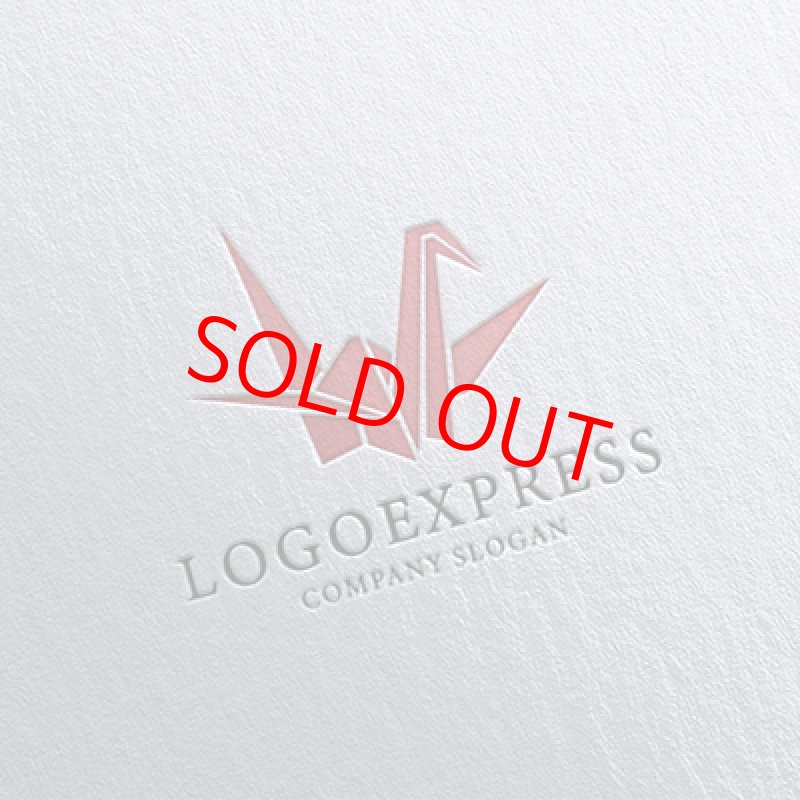 画像16: シンプルな折り鶴ロゴ (16)