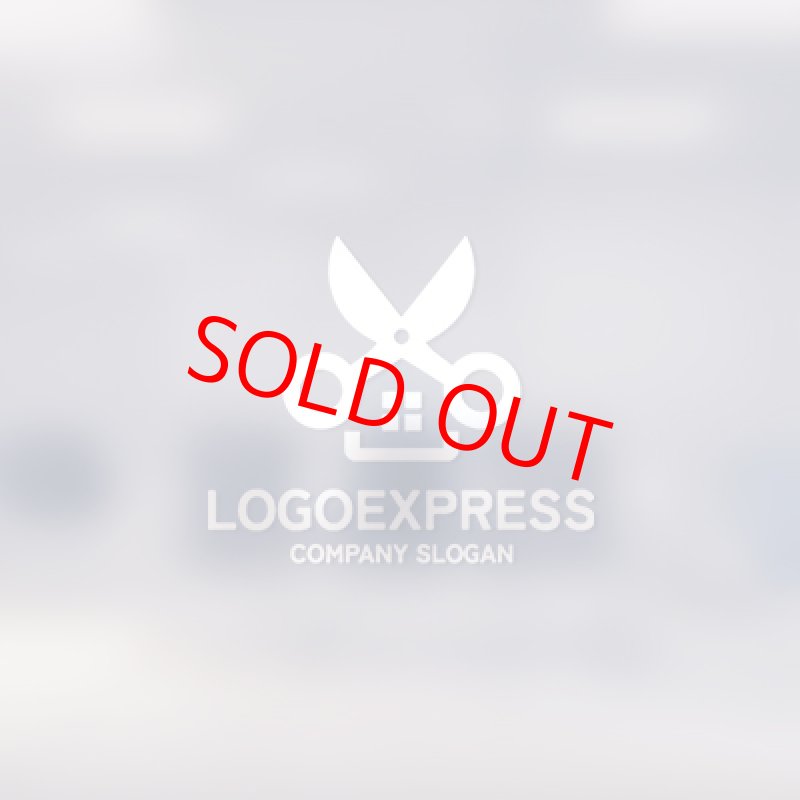 画像14: ハサミと家を組み合わせたロゴ (14)