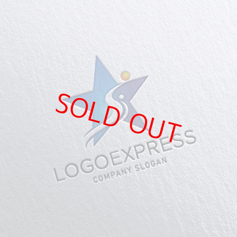 画像16: 星とS字ラインと人のロゴ (16)