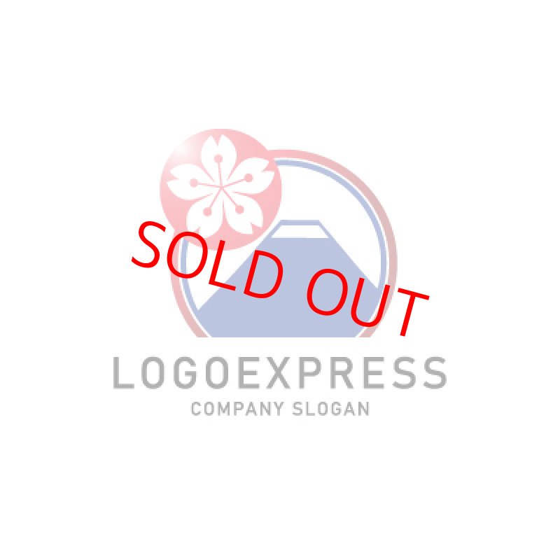 画像3: 富士山と桜の和風ロゴ (3)