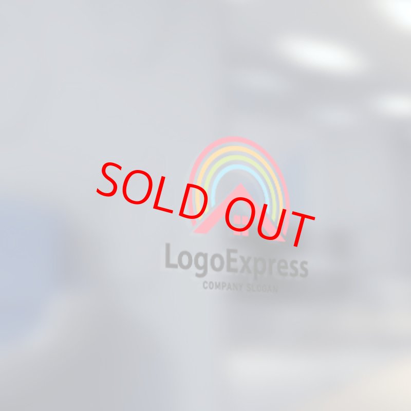 画像5: 虹と家のカラフルなロゴ (5)