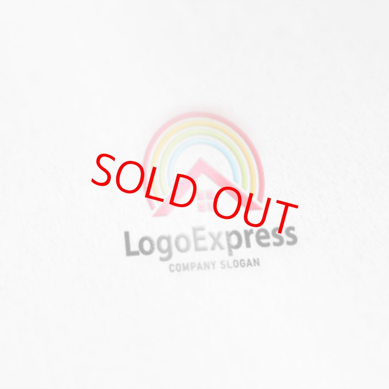 画像6: 虹と家のカラフルなロゴ (6)