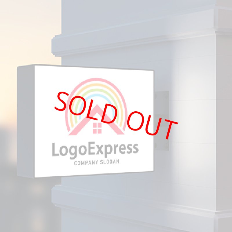 画像9: 虹と家のカラフルなロゴ (9)