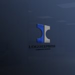 画像11: 青とグレーの対称的なIロゴ (11)