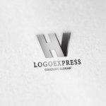 画像6: 幾何学的モノグラム HV ロゴ (6)