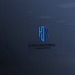 画像11: 青色のHKを組み合わせた盾のロゴ (11)