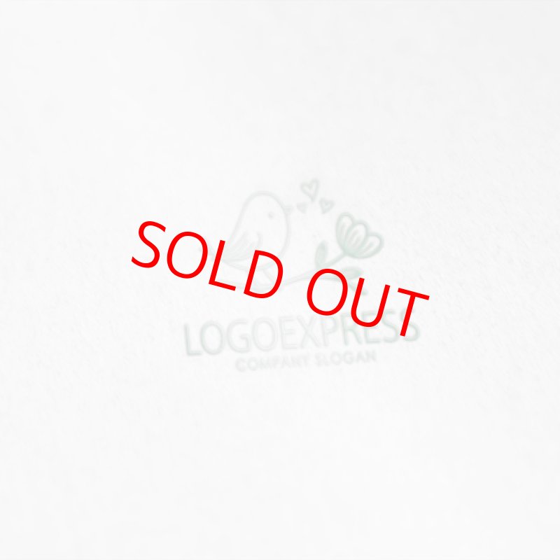 画像6: 鳥と花とハートのロゴ (6)