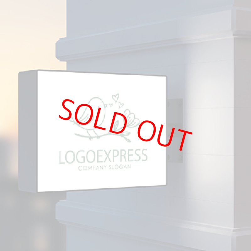 画像9: 鳥と花とハートのロゴ (9)