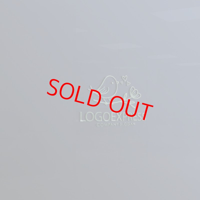 画像11: 鳥と花とハートのロゴ (11)