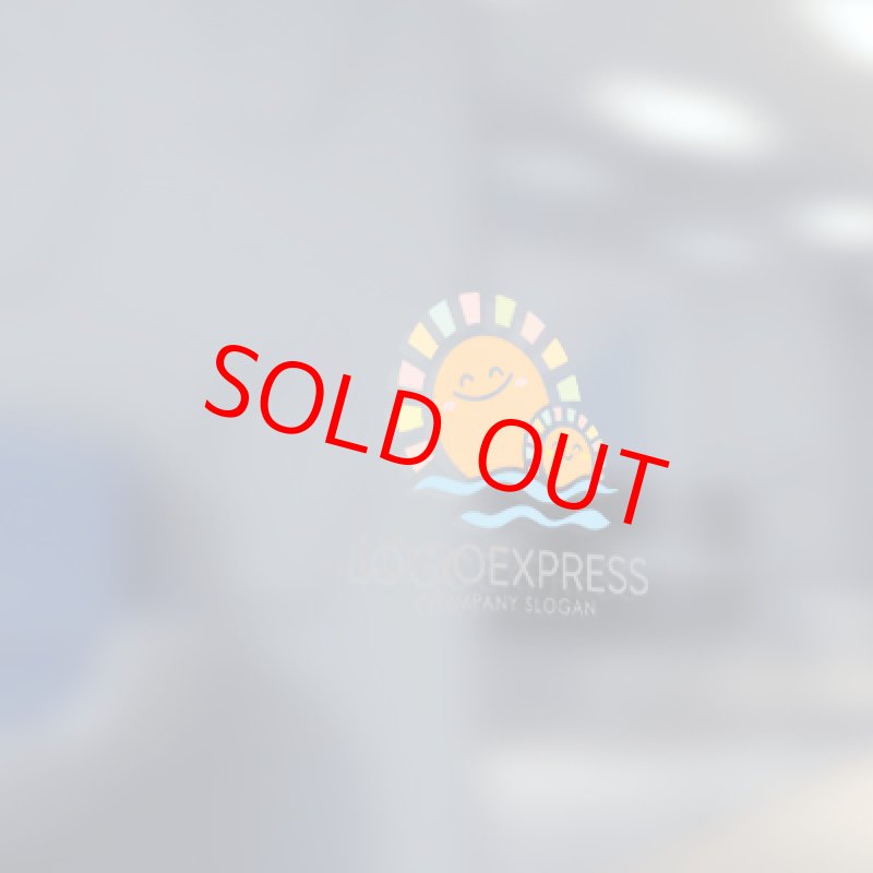 画像5: 笑顔の太陽と海のロゴ (5)