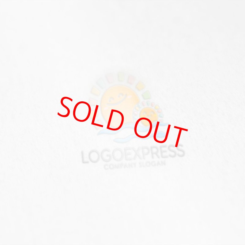 画像6: 笑顔の太陽と海のロゴ (6)