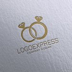 画像16: ダイヤモンドリングの結婚ロゴ (16)
