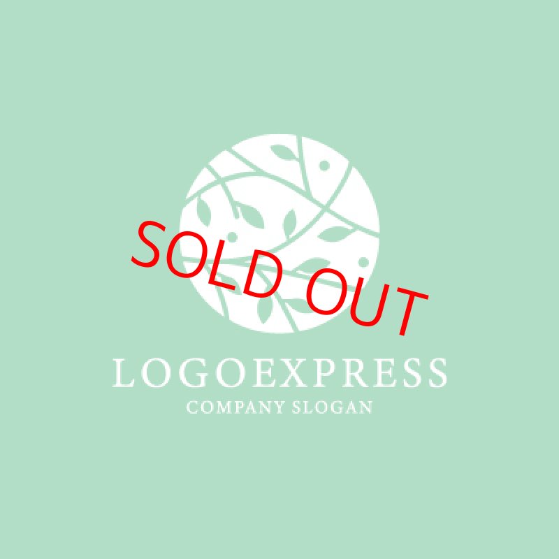 画像4: 葉っぱの円形オーガニックロゴ (4)